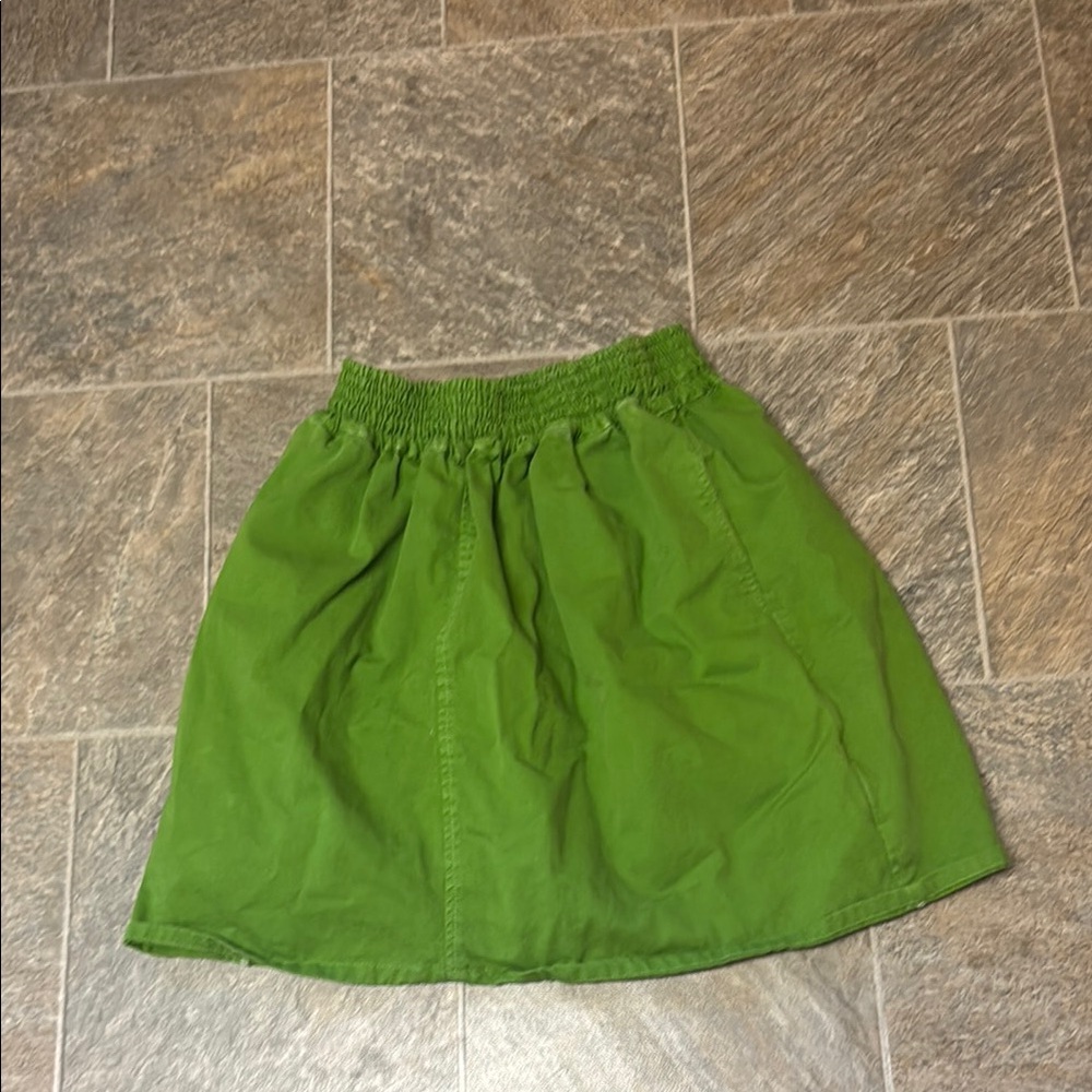 Elegant Green A-Line Skirt